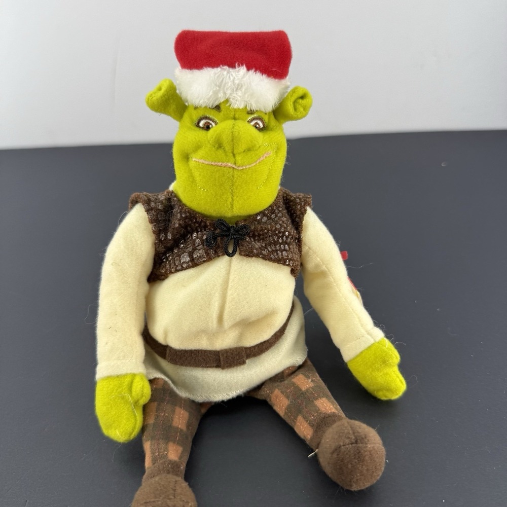 Ty Beanie Baby SHREK the Ogre (Shrek the Halls DVD Exclusive) 9" MWMTs Plush Toy